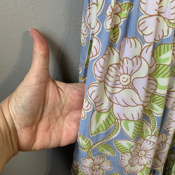 Matilda Jane cottage core‎ smocked  floral ruffle cap sleeve midi dress. Size L - Picture 7 of 11